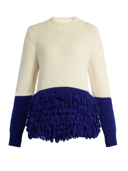 wool blend chunky knit sweater
