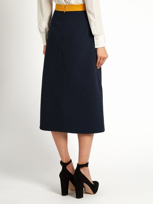 Marten wave-edged midi skirt | Roksanda | MATCHESFASHION UK