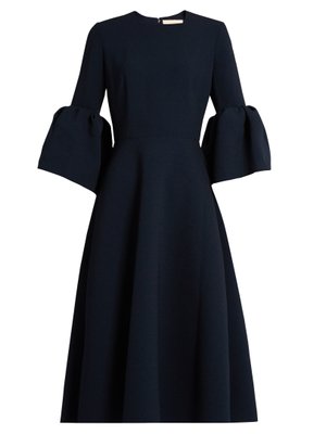 Turin flounce-sleeved crepe dress | Roksanda | MATCHESFASHION UK