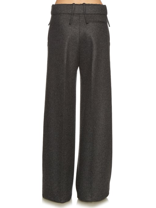 Huranal wide-leg flannel trousers展示图