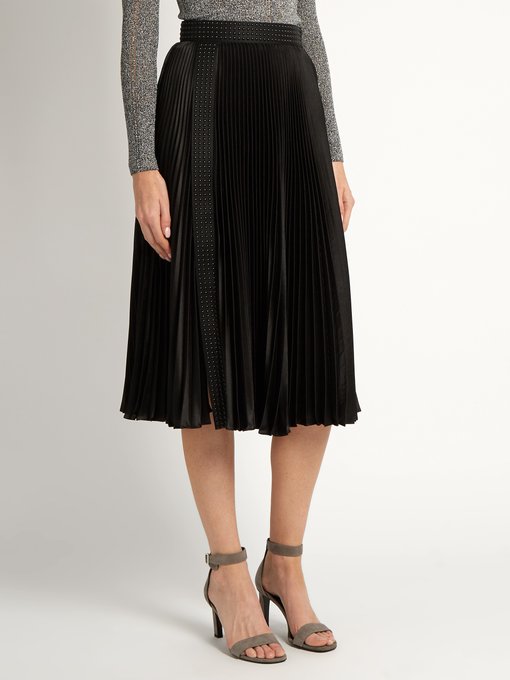 Stud-embellished pleated midi skirt | Christopher Kane | MATCHESFASHION UK