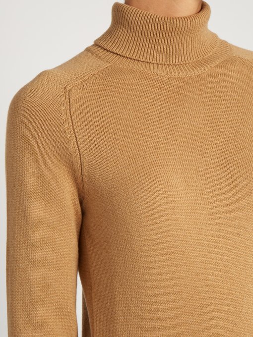 SAINT LAURENT Cashmere Turtleneck Sweater, Camel | ModeSens