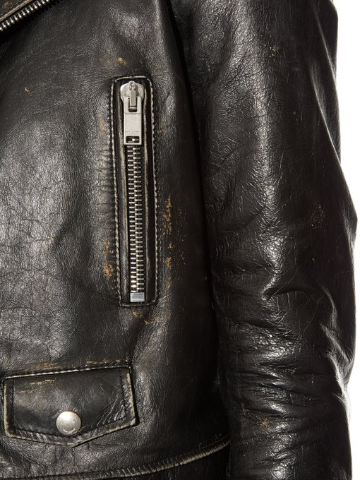 Destroyed leather jacket | Saint Laurent | MATCHESFASHION US