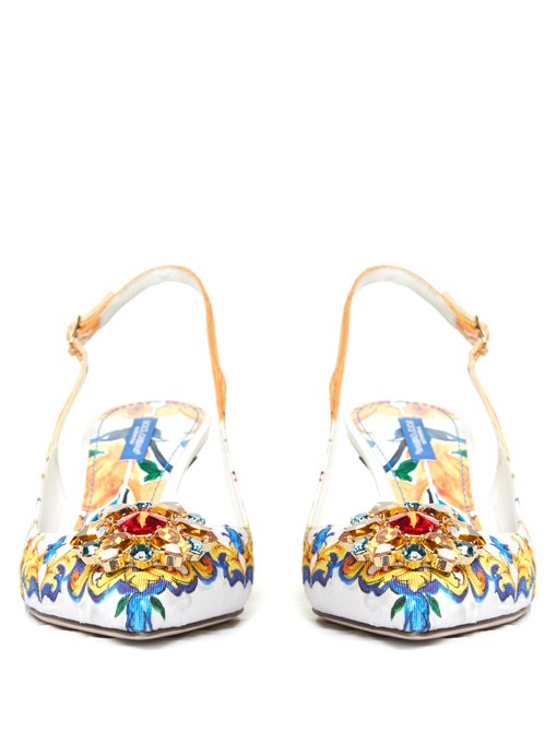 Majolica-print embellished pumps | Dolce & Gabbana | MATCHESFASHION UK