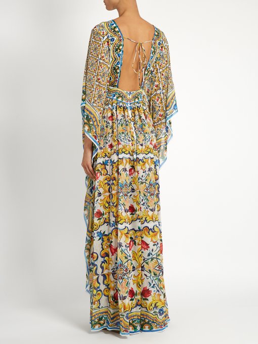 Majolica-print silk kaftan | Dolce & Gabbana | MATCHESFASHION.COM US