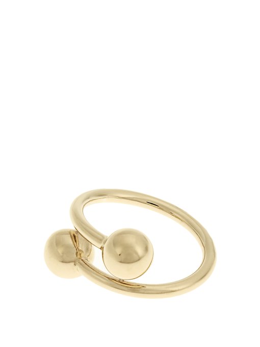 Double-sphere gold-plated ring | JW Anderson | MATCHESFASHION US