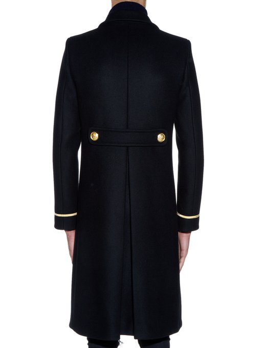 Double-breasted military overcoat | Saint Laurent | MATCHESFASHION US