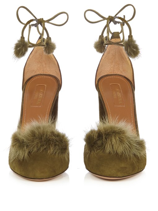 Wild Russian fur and suede pumps | Aquazzura | MATCHESFASHION UK