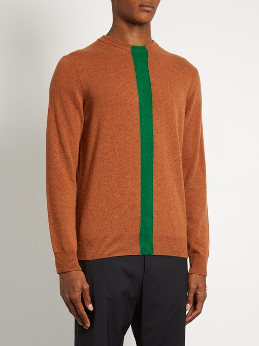 Green-stripe cashmere crew-neck sweater | Paul Smith | MATCHESFASHION US