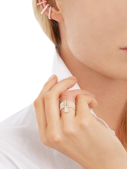 Diamond & rose-gold ear cuffs展示图