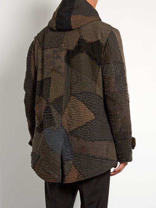 Patchwork-linen hooded parka | By Walid | MATCHESFASHION US