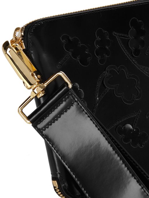 Floral appliqué leather clutch | Simone Rocha | MATCHESFASHION UK