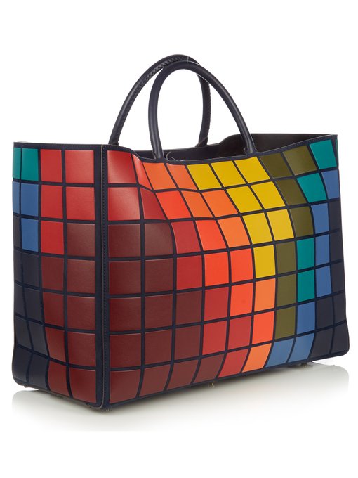 Pixels Featherweight Ebury Maxi suede tote | Anya Hindmarch ...