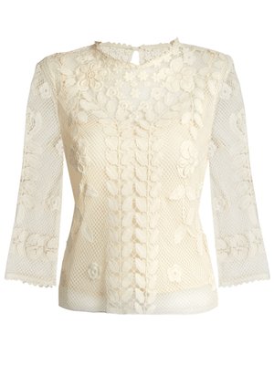 Macramé-lace cotton top | REDValentino | MATCHESFASHION US
