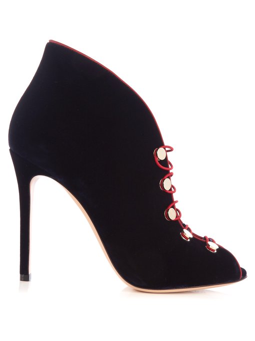 Imperia bi-colour velvet ankle boots | Gianvito Rossi | MATCHESFASHION UK