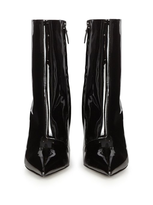Slant-heel patent-leather boots | Balenciaga | MATCHESFASHION UK