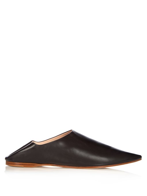 Amina backless leather slippers | Acne 
