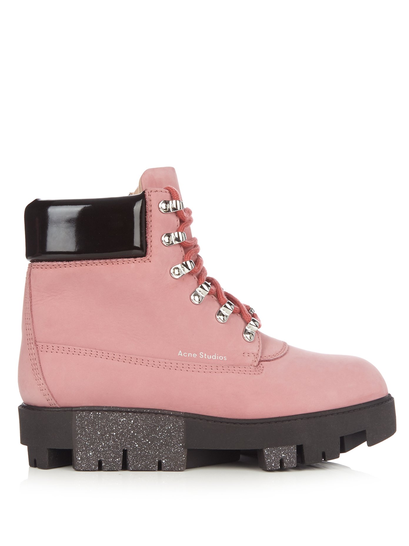 acne pink boots
