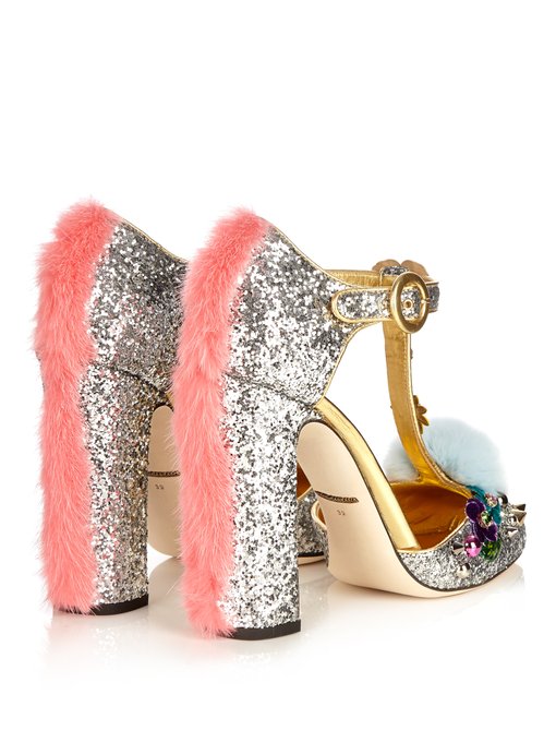 Block-heel glitter pumps | Dolce & Gabbana | MATCHESFASHION UK