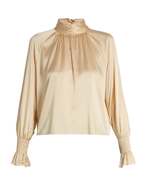 High-neck charmeuse blouse | Trademark | MATCHESFASHION US