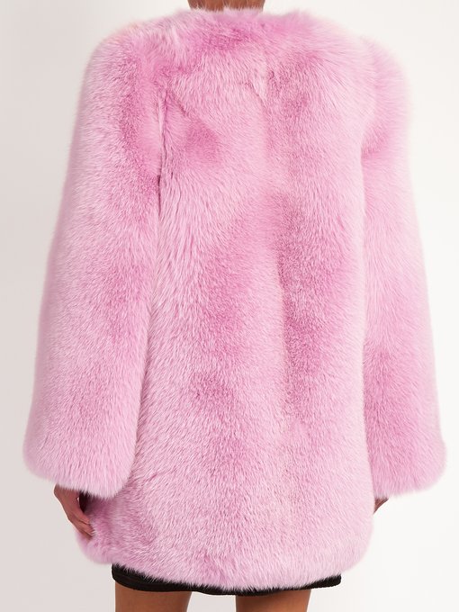 Collarless fur coat | Gucci | MATCHESFASHION US