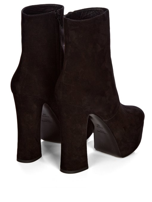 saint laurent platform ankle boots