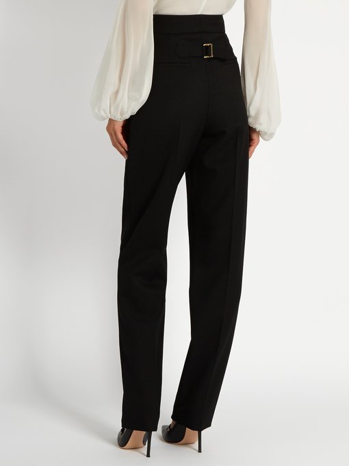 High-rise straight-leg wool-twill trousers | Lanvin | MATCHESFASHION US