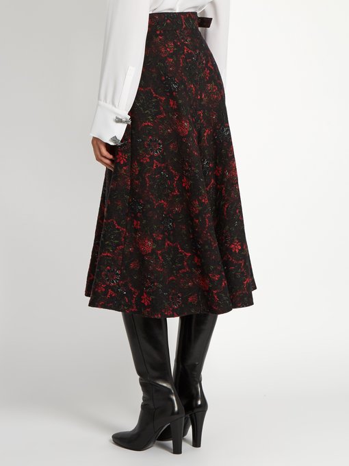 Floral-jacquard A-line skirt | Y's By Yohji Yamamoto | MATCHESFASHION UK