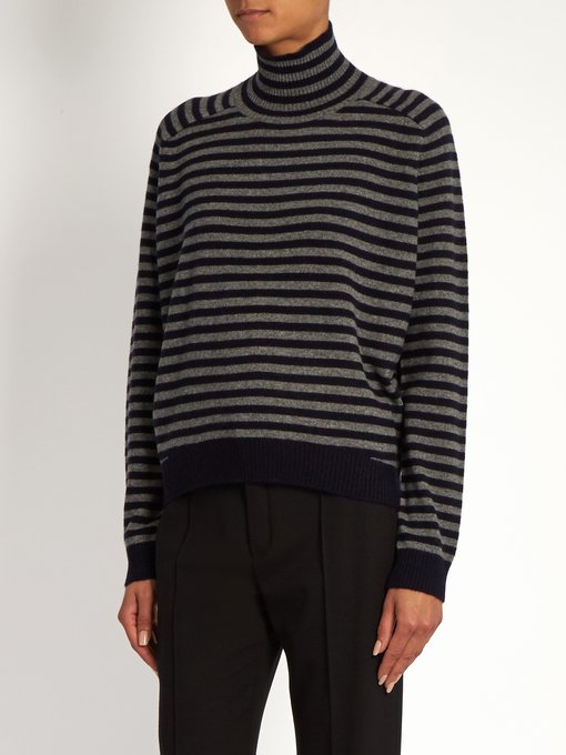 Breton-striped high-neck cashmere sweater | Vince | MATCHESFASHION UK