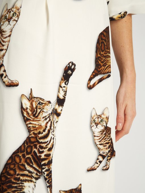 Cat-print midi dress | Dolce & Gabbana | MATCHESFASHION UK