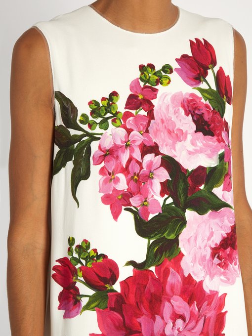 Floral-print sleeveless cady dress | Dolce & Gabbana | MATCHESFASHION UK