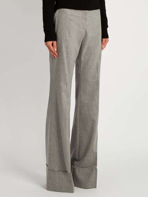 STELLA MCCARTNEY Flared Wool And Cashmere-Blend Trousers | ModeSens