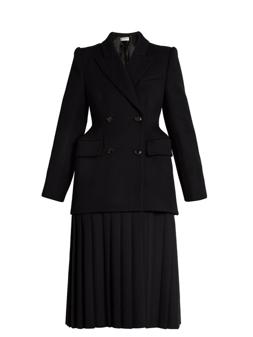 BALENCIAGA Cavalry Wool-Twill Coat, Colour: Black | ModeSens
