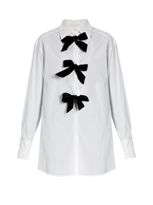 Decorative-bow cotton-poplin shirt | See By Chloé | MATCHESFASHION US