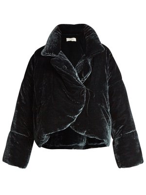 Asymmetric padded velvet coat | Isa Arfen | MATCHESFASHION AU