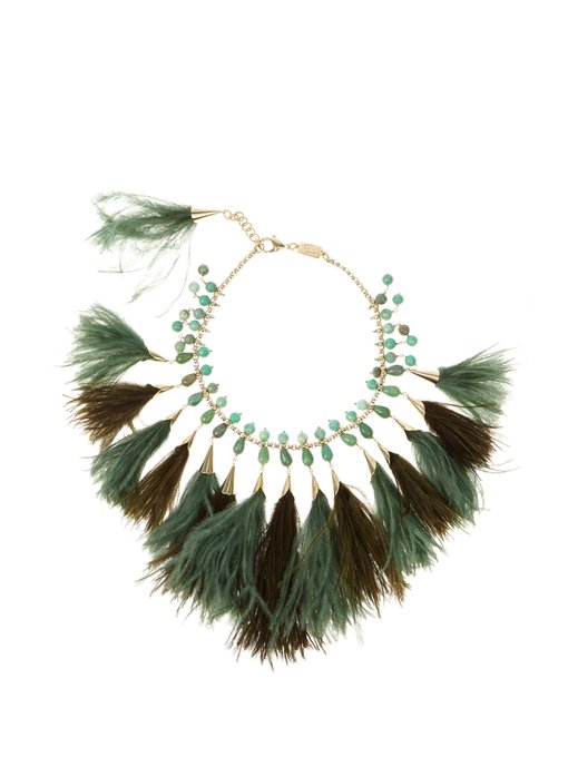 Faggio quartz and feather necklace | Rosantica | MATCHESFASHION US
