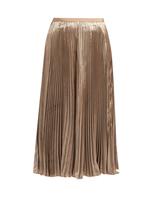 Pleated velvet midi skirt | Valentino | MATCHESFASHION US