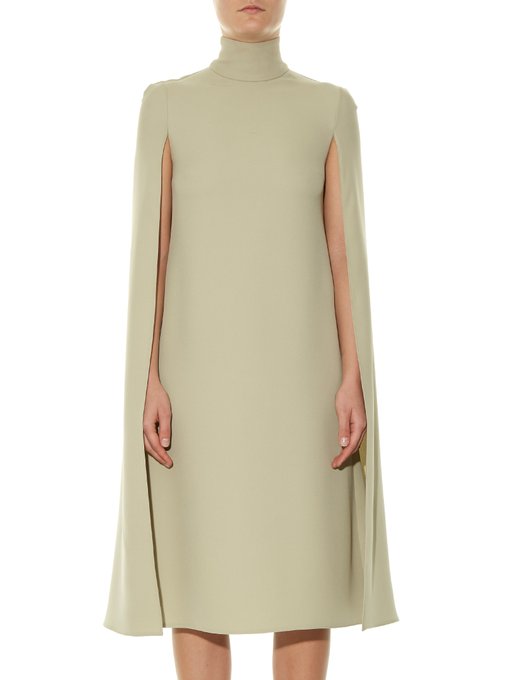 Cape-back silk-cady midi dress | Valentino | MATCHESFASHION US