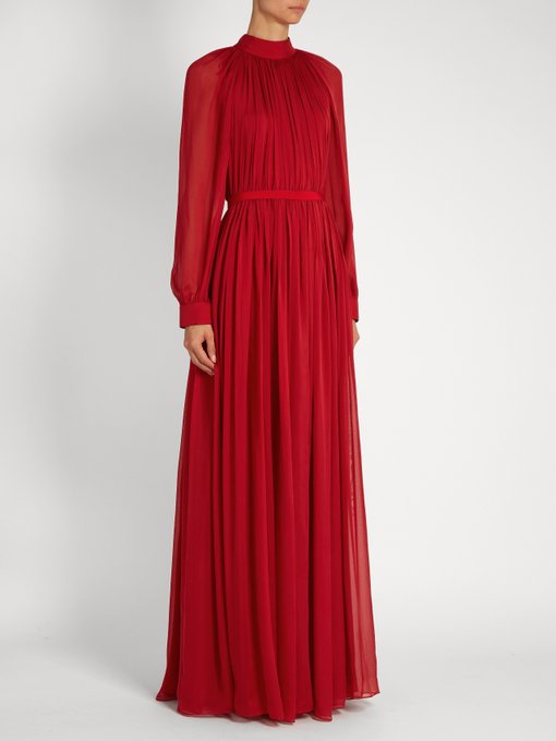 Gathered silk-mousseline gown | Maison Rabih Kayrouz | MATCHESFASHION UK
