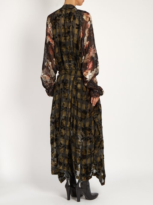 Winnona V-neck floral-devoré dress | Preen By Thornton Bregazzi ...