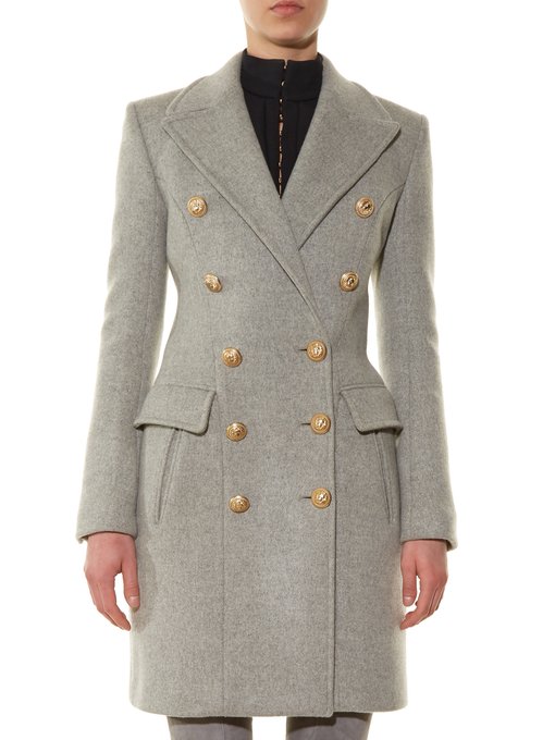 Double-breasted wool and cashmere-blend coat | Balmain | MATCHESFASHION UK