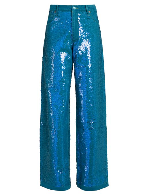 Sequin-embellished wide-leg jeans | Ashish | MATCHESFASHION UK