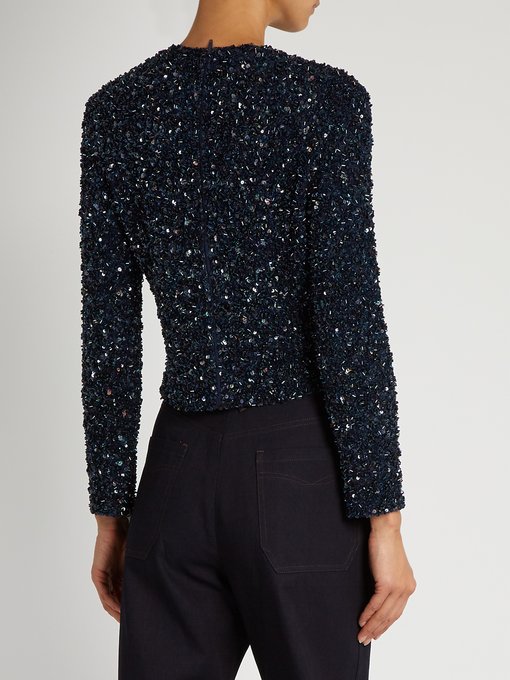 Sequin-embellished front-bow silk top | Ashish | MATCHESFASHION US