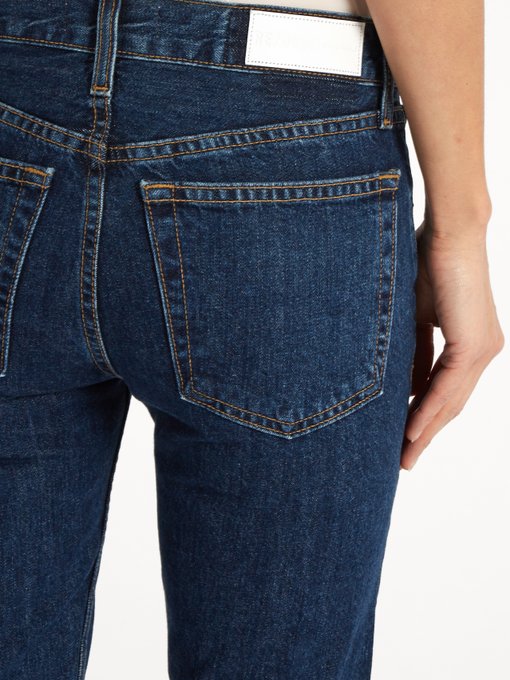 High-rise straight skinny-leg jeans展示图