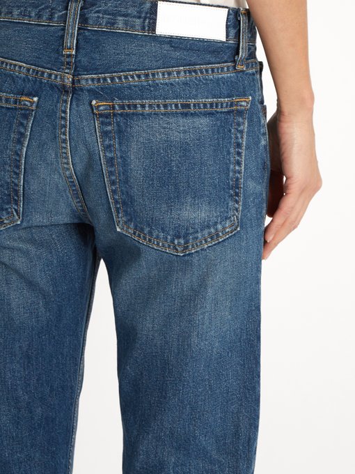 Mid-rise slim-leg cropped jeans展示图