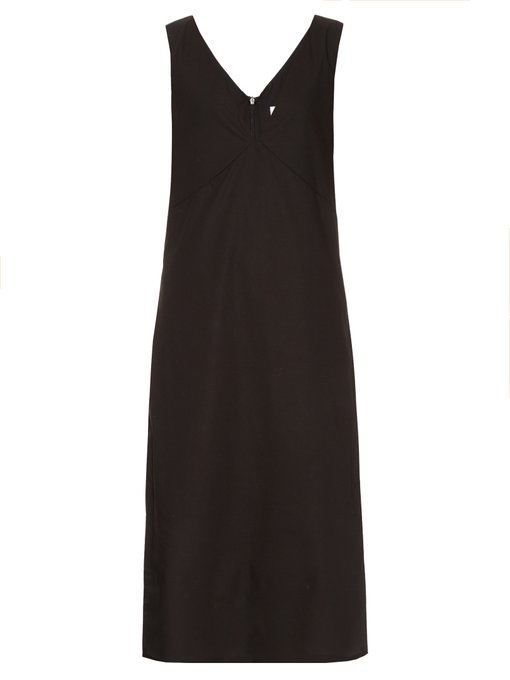 V-neck cotton-blend day dress | Raey | MATCHESFASHION UK