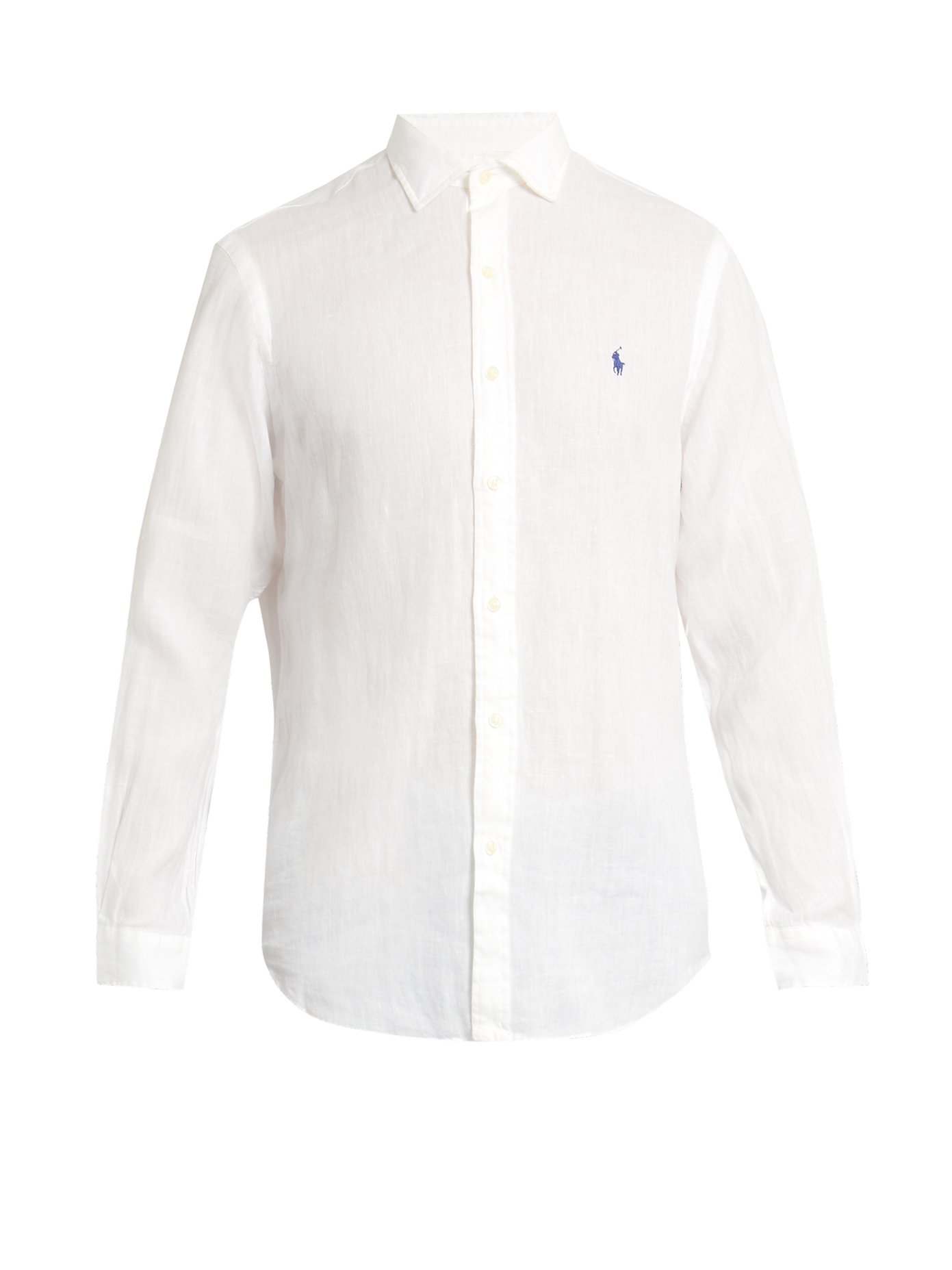 polo white linen shirt