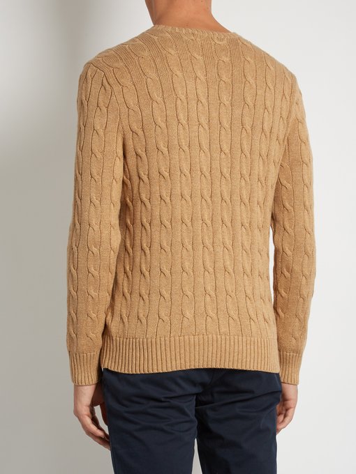 Crew-neck cable-knit cotton sweater | Polo Ralph Lauren ...