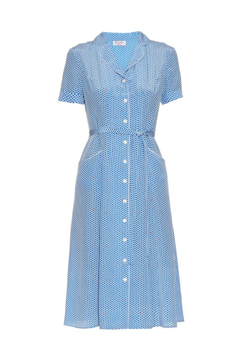Maria heart-print short-sleeved dress | HVN | MATCHESFASHION.COM UK