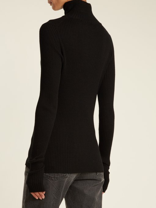 Roll-neck ribbed fine-knit cashmere sweater | Raey | MATCHESFASHION US